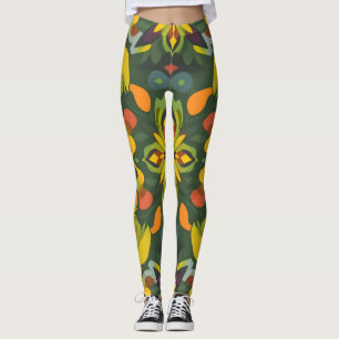 Vibrant Seamless Mönster Leggings - Organic Digita