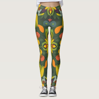 Vibrant Seamless Mönster Leggings - Organic Digita