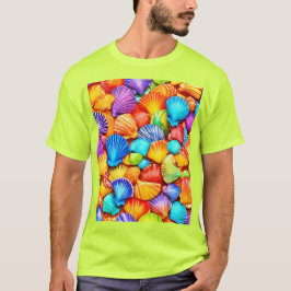 Vibrant Seashell Symphony Art T Shirt