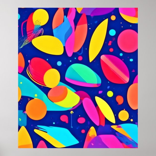 Vibrant Shapescape Art Poster (Framsidan)