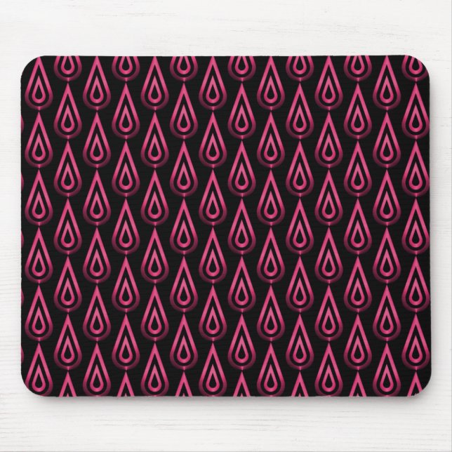 Vibrant Shock rosa Flickering Flames Mousepad Musmatta (Framsidan)