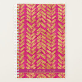 Vibrant Shock rosa och Guld Mönster