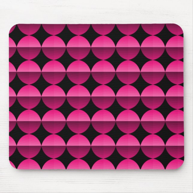 Vibrant Shock rosa Retro Flair Mousepad Musmatta (Framsidan)