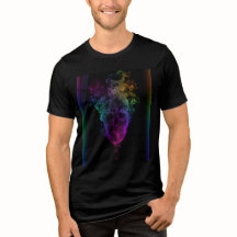 Vibrant Skeleton Ansikte Sassy Tri-Blend T-Shirt