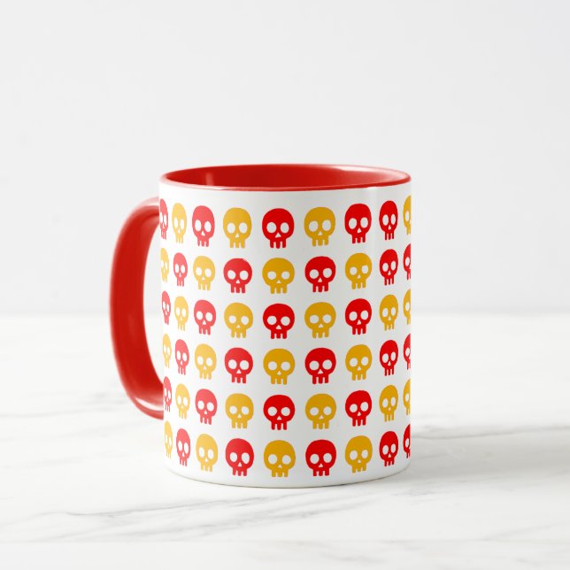 Vibrant Skull Pop Mugg (Framsida vänster)