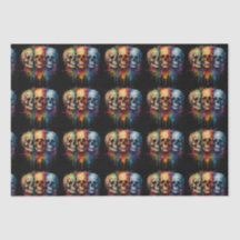 Vibrant skullbild på svart bakgrund