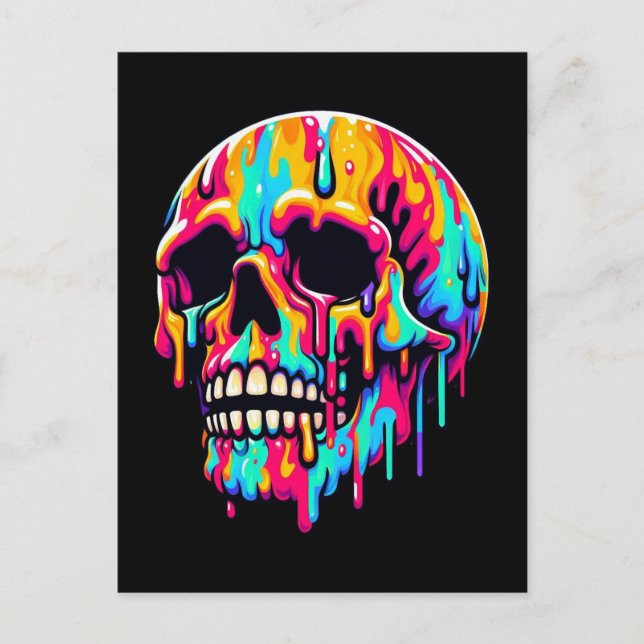 Vibrant Smälter skull Vykort (Framsida)