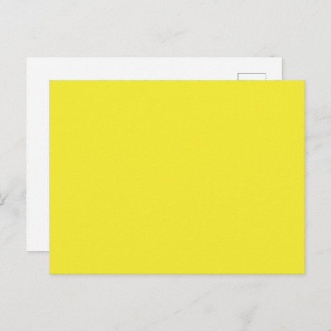 Vibrant solid Gult - bakgrund Helg Vykort (Fram/baksida)