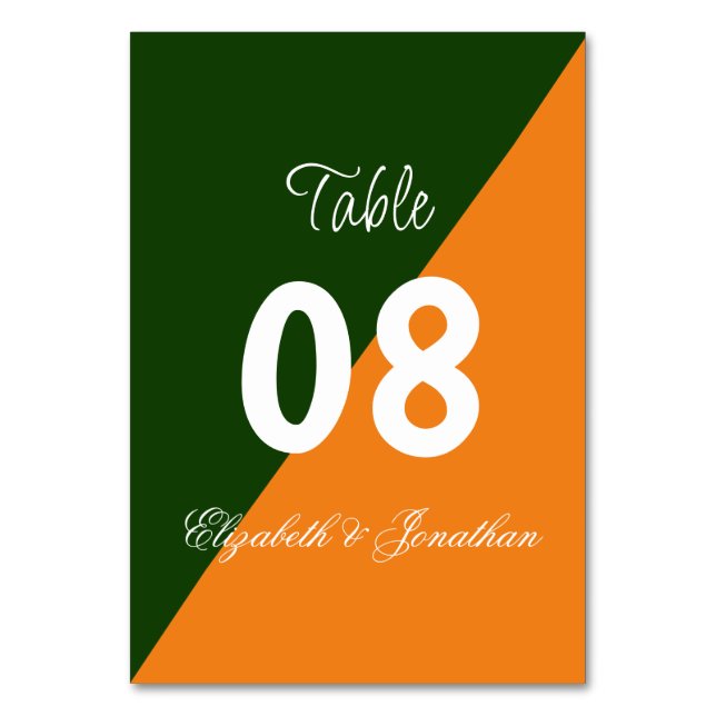 Vibrant soluppgång, minimalistisk blandning och ma bordsnummer (Framsidan)