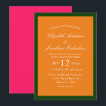 Vibrant soluppgång, minimalistisk blandning och ma inbjudningar<br><div class="desc">Kraftig,  färgstark,  minimalistisk insamling av bröllop med ljusa rosa och orange solökningstoner. Blanda och matcha färg</div>