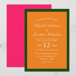 Vibrant soluppgång, minimalistisk blandning och ma inbjudningar