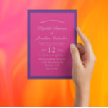 Vibrant soluppgång, minimalistisk blandning och ma inbjudningar<br><div class="desc">Kraftig,  färgstark,  minimalistisk insamling av bröllop med ljusa rosa och orange solökningstoner. Blanda och matcha färg</div>