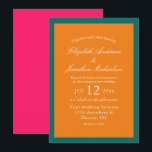 Vibrant soluppgång, minimalistisk blandning och ma inbjudningar<br><div class="desc">Kraftig,  färgstark,  minimalistisk insamling av bröllop med ljusa rosa och orange solökningstoner. Blanda och matcha färg</div>