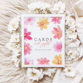 Vibrant sommarkort och presentationer - babyskylt poster