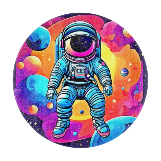 Vibrant Space Tecknad Art: Astronaut Dreams (Framsidan)