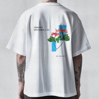 Vibrant Specimen - Deconstructed Hibiscus Vaporwav T Shirt