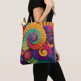 Vibrant Spiral Abstrakt Mönster Tygkasse