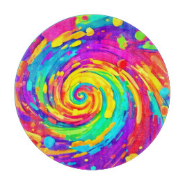 Vibrant Spiral Stänk Färg Art