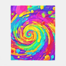 Vibrant Spiral Stänk Färg Art
