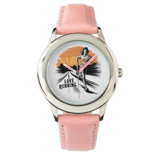 Vibrant Splatter I Kärlek Running Armbandsur (Framsida)