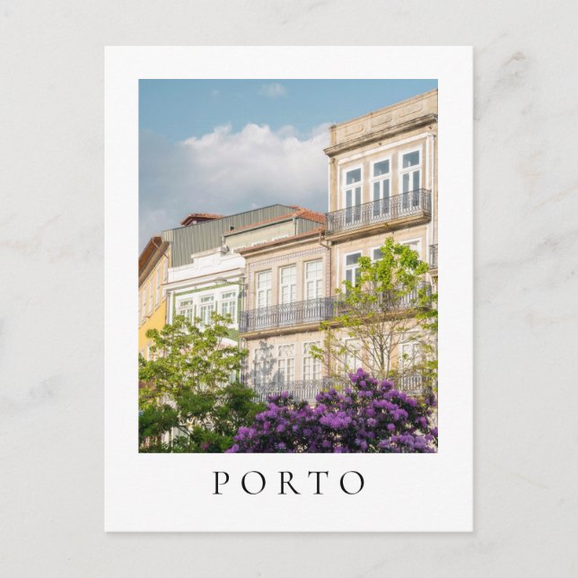 Vibrant spring building in Porto Postcard Vykort (Framsida)
