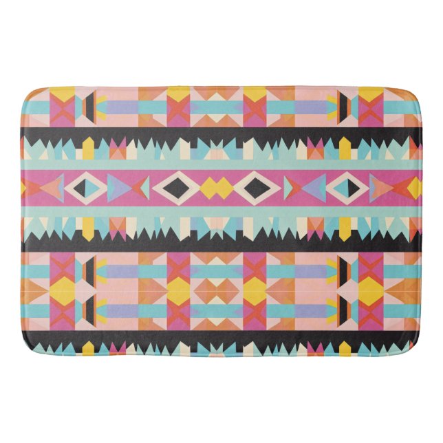 Vibrant, staminspirerad design, Mönster-blandning Badrumsmatta (Framsidan)