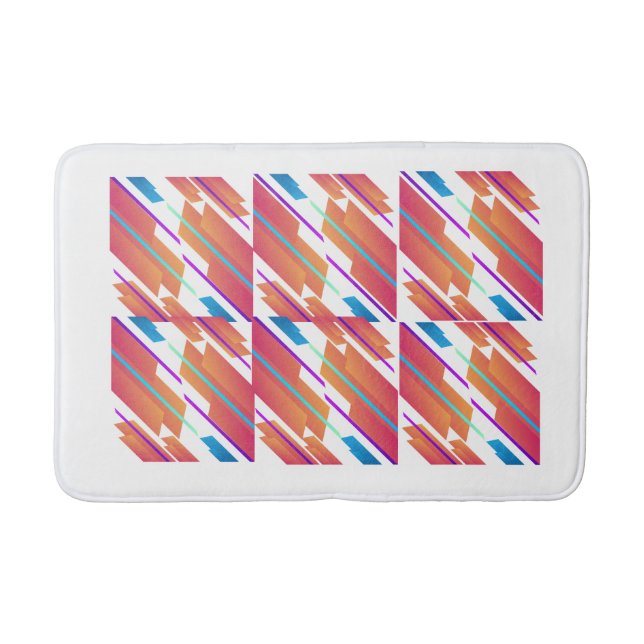 Vibrant Stänk-färgad badmatt Badrumsmatta (Framsidan)