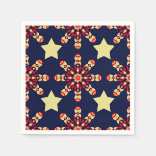 Vibrant star och kaleidoskop mönster pappersservett