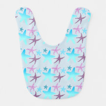 Vibrant Starfish Baby Bib