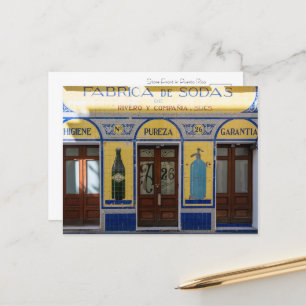 Vibrant Storefront i Puerto Rico Postcard Vykort