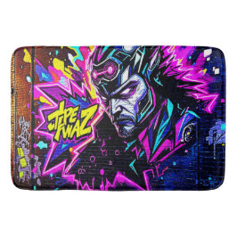 Vibrant Street Art Glow Badrumsmatta