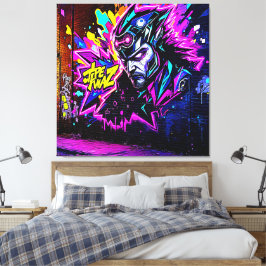Vibrant Street Art Glow Canvastryck