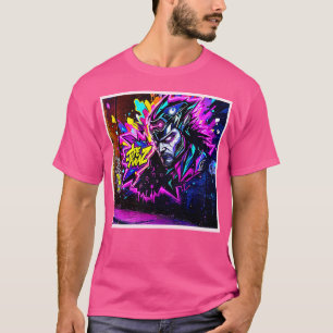 Vibrant Street Art Glow T Shirt