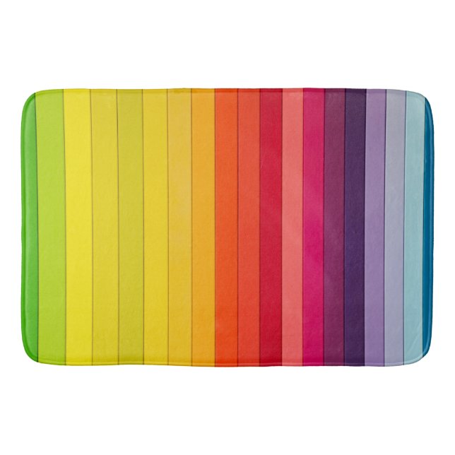 Vibrant Stripe Bath Mat - Mjuk & Absorbent Badrumsmatta (Framsidan)