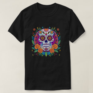 Vibrant Sugar Skull Fiesta - Dia De Los Muertos T Shirt
