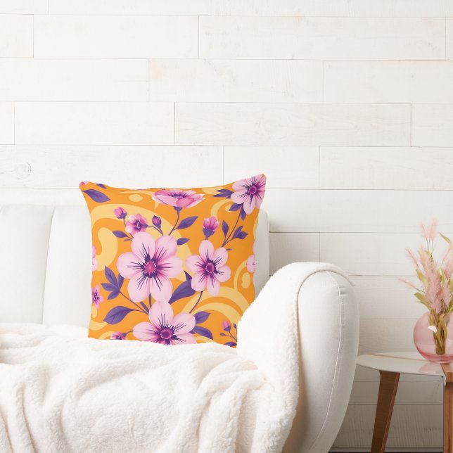 Vibrant Summer Blommigt-Dopamin Stil- Kudde (Soffa)