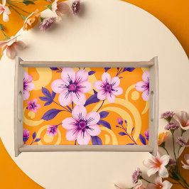 Vibrant Summer Blommigts-Dopamin Stil Frukostbricka