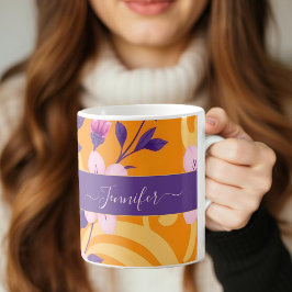 Vibrant Summer Blommigts-Dopamin Stil Kaffemugg