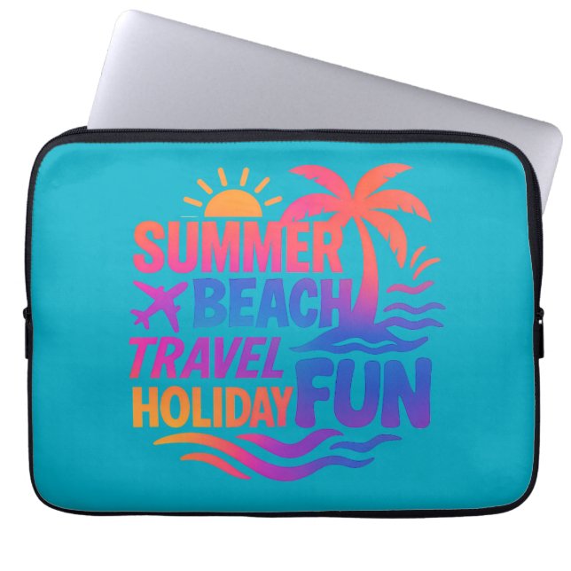 Vibrant Summer Typography Collage with Graphic Fus Laptop Fodral (Framsidan)