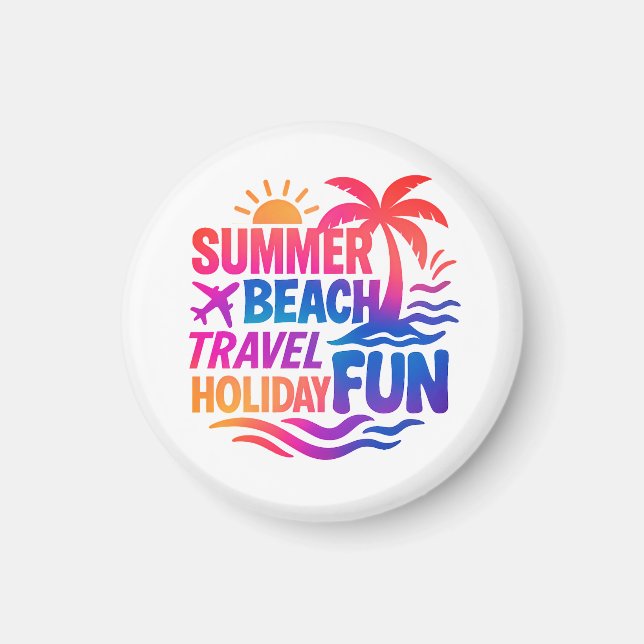 Vibrant Summer Typography Collage with Graphic Fus Magnet (Framsidan)