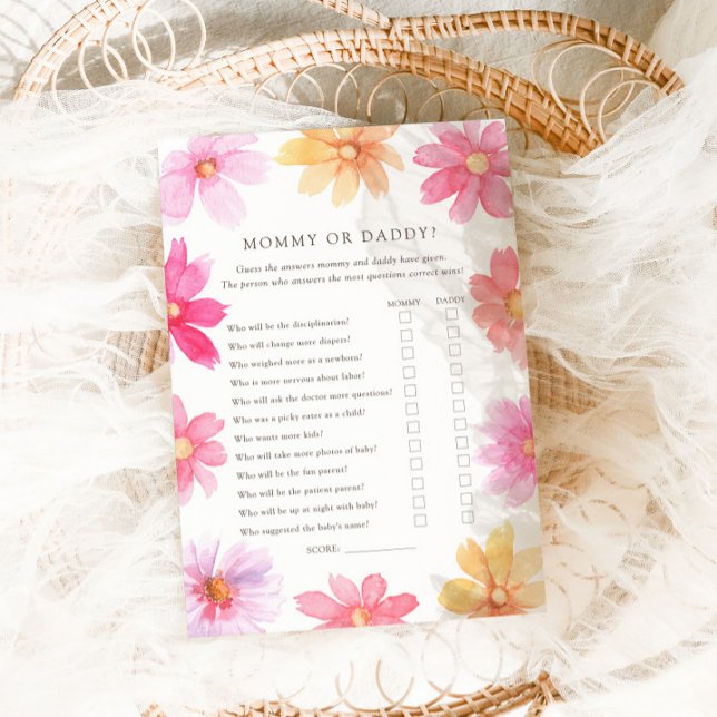 Vibrant Summer Wildblomme Mamma eller pappa Game C Tack Kort (Skapare uppladdad)