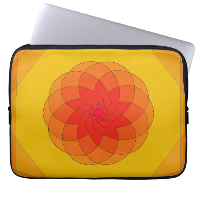 Vibrant Sunburst Design Laptop Fodral (Framsidan)