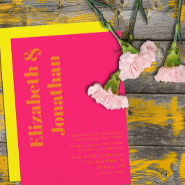 Vibrant Sunrise Minimalist Mix & Match Wedding Inbjudningar