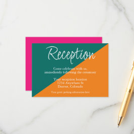 Vibrant Sunrise Mix & Match Wedding Reception Tilläggskort