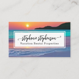 Vibrant Sunset Beach Spa Travel Vacation Visitkort