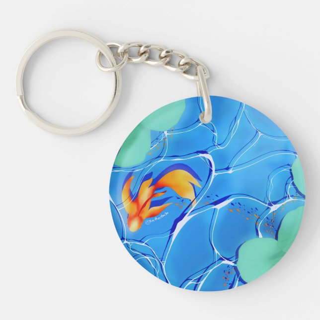 Vibrant Sunset Circle Ornament (Framsidan)