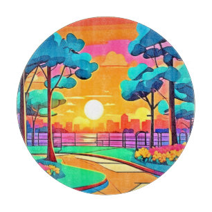 Vibrant Sunset Cityscape