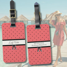 Vibrant Sunset Coral Summer Chic Luggage Tag