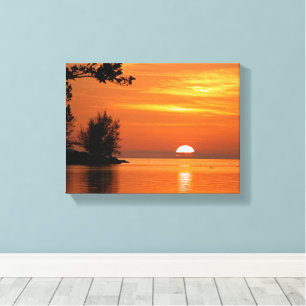 Vibrant sunset i nyckel väster Florida Canvastryck