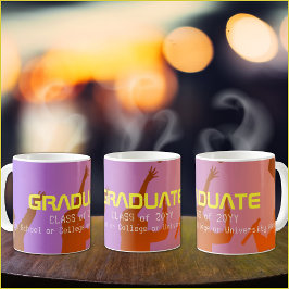 Vibrant Sunset Modern Tech Studenten Kaffemugg
